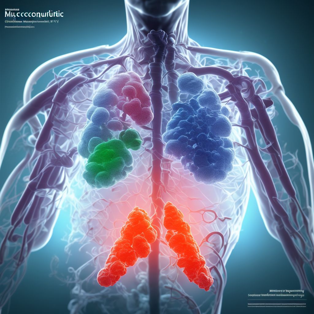 Mucopurulent chronic bronchitis digital illustration