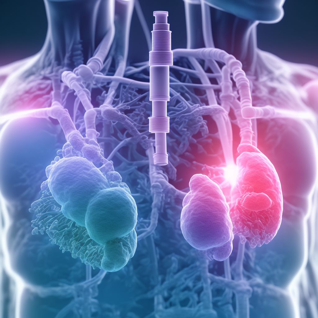 Moderate persistent asthma with (acute) exacerbation digital illustration
