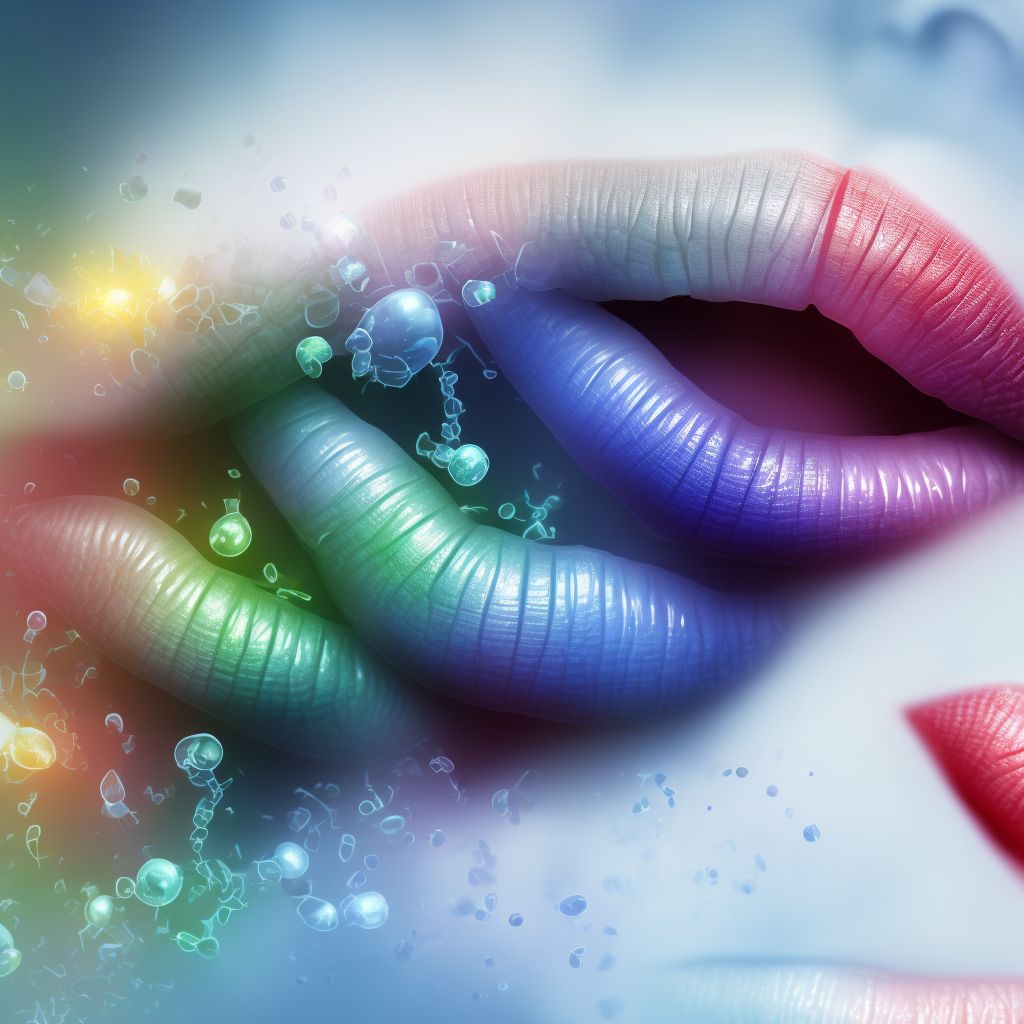 Diseases of lips digital illustration