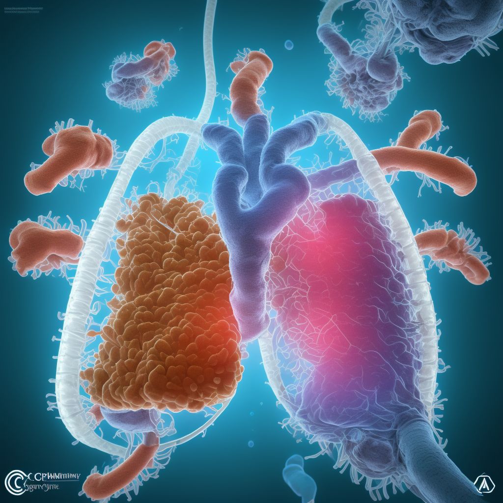 Crohn's disease of both small and large intestine with other complication digital illustration