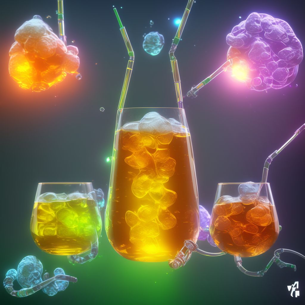 Alcohol-induced chronic pancreatitis digital illustration