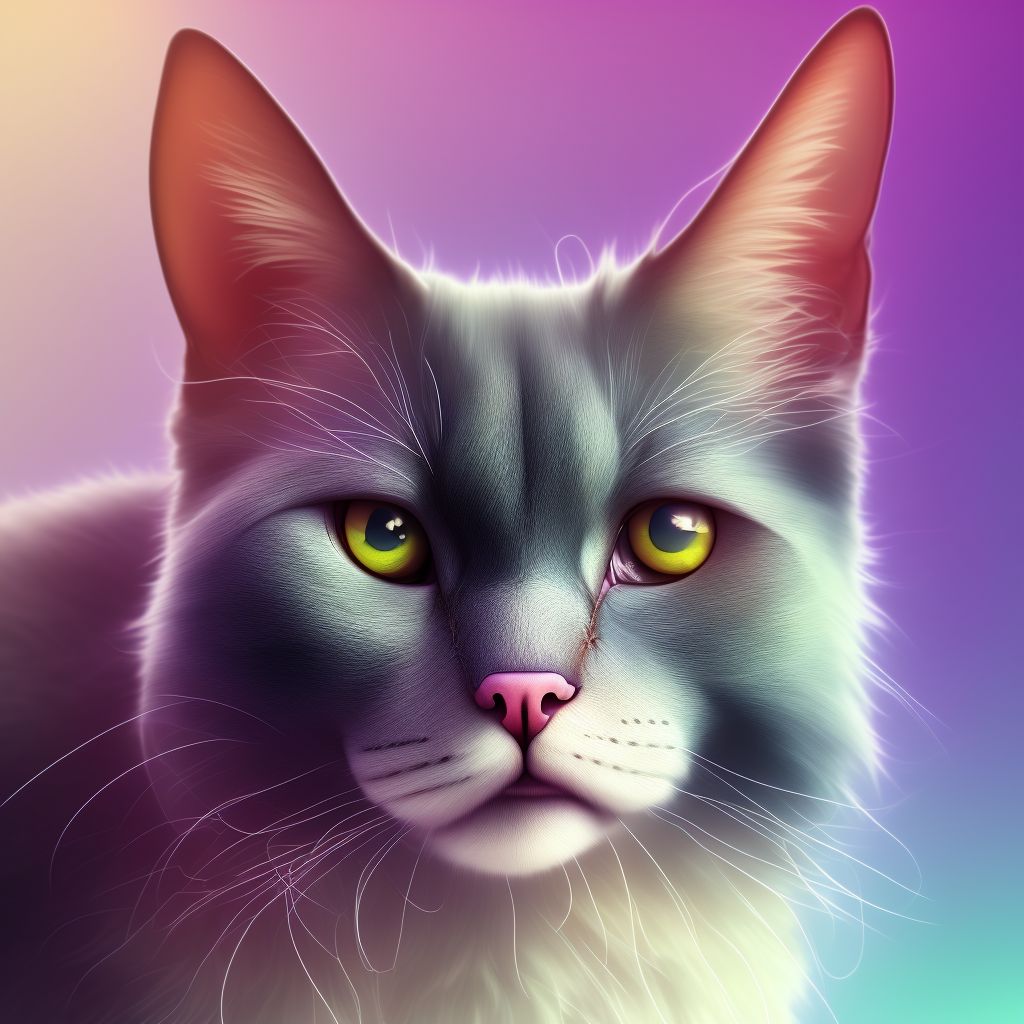 Allergic contact dermatitis due to animal (cat) (dog) dander digital illustration