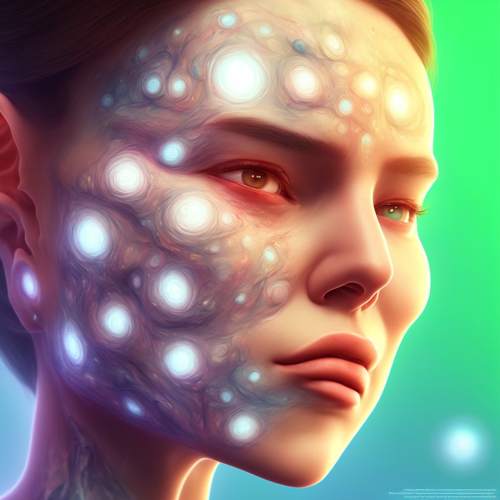 Unspecified contact dermatitis due to cosmetics digital illustration