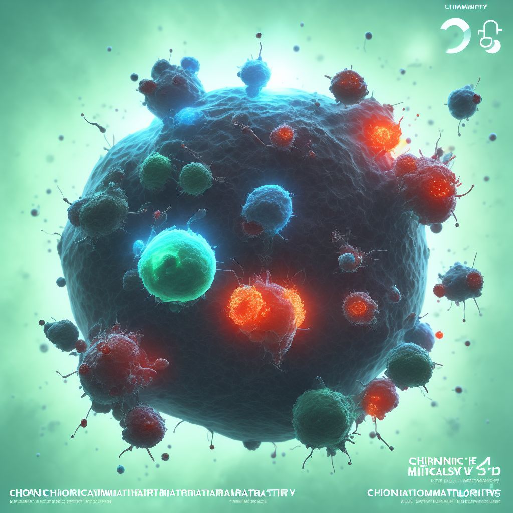 Chronic radiodermatitis digital illustration