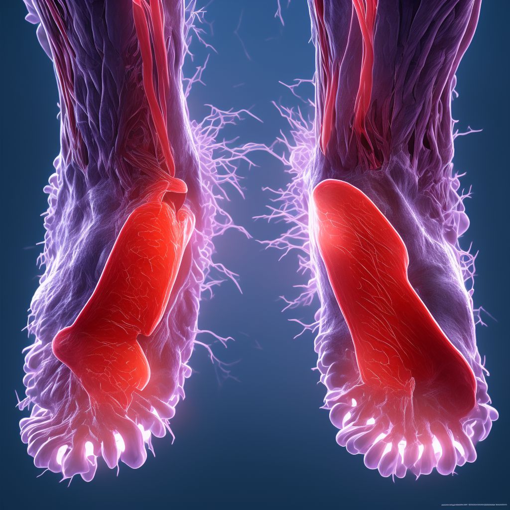 Valgus deformity, not elsewhere classified, left ankle digital illustration