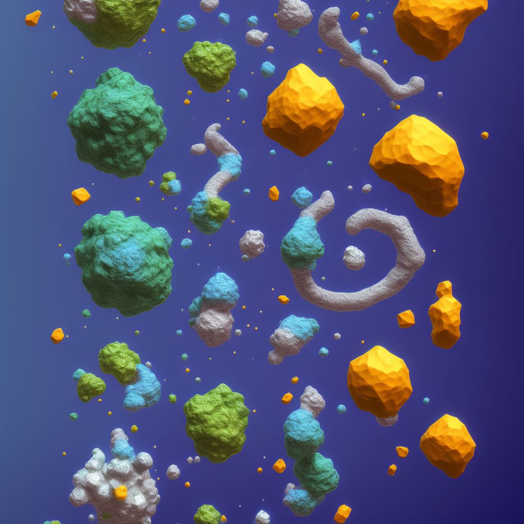 Calcium deposit in bursa, unspecified hand digital illustration