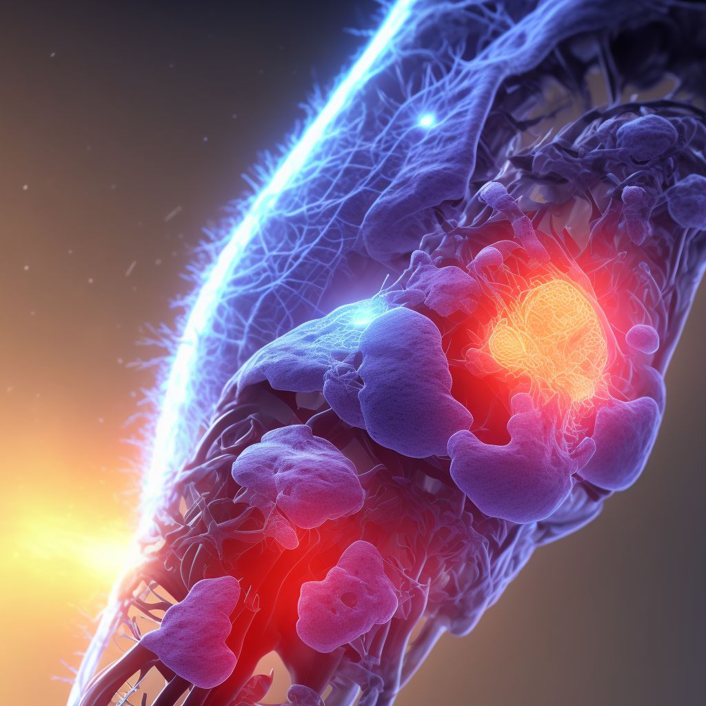 Posterior tibial tendinitis, left leg digital illustration