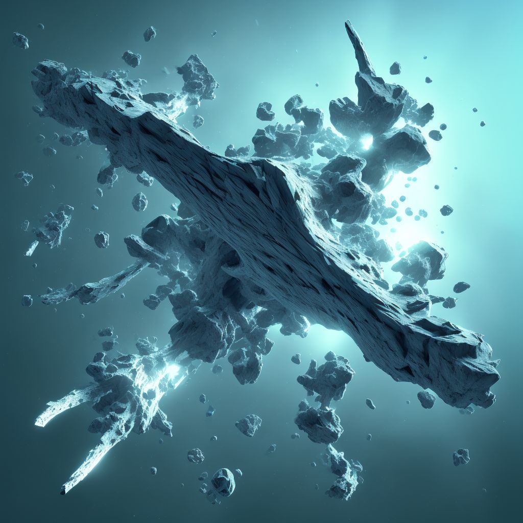 Other osteoporosis with current pathological fracture, unspecified hand, subsequent encounter for fracture with delayed healing digital illustration
