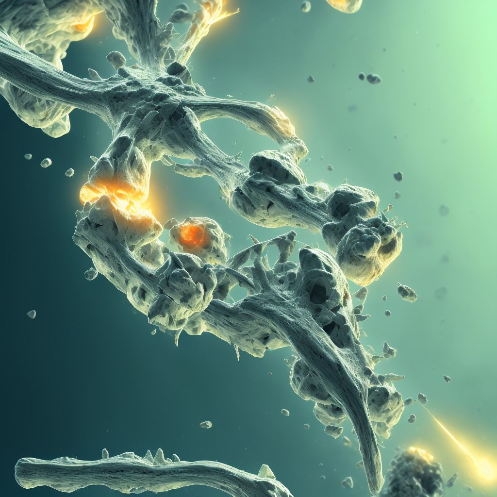 Other osteoporosis with current pathological fracture, right ankle and foot, initial encounter for fracture digital illustration