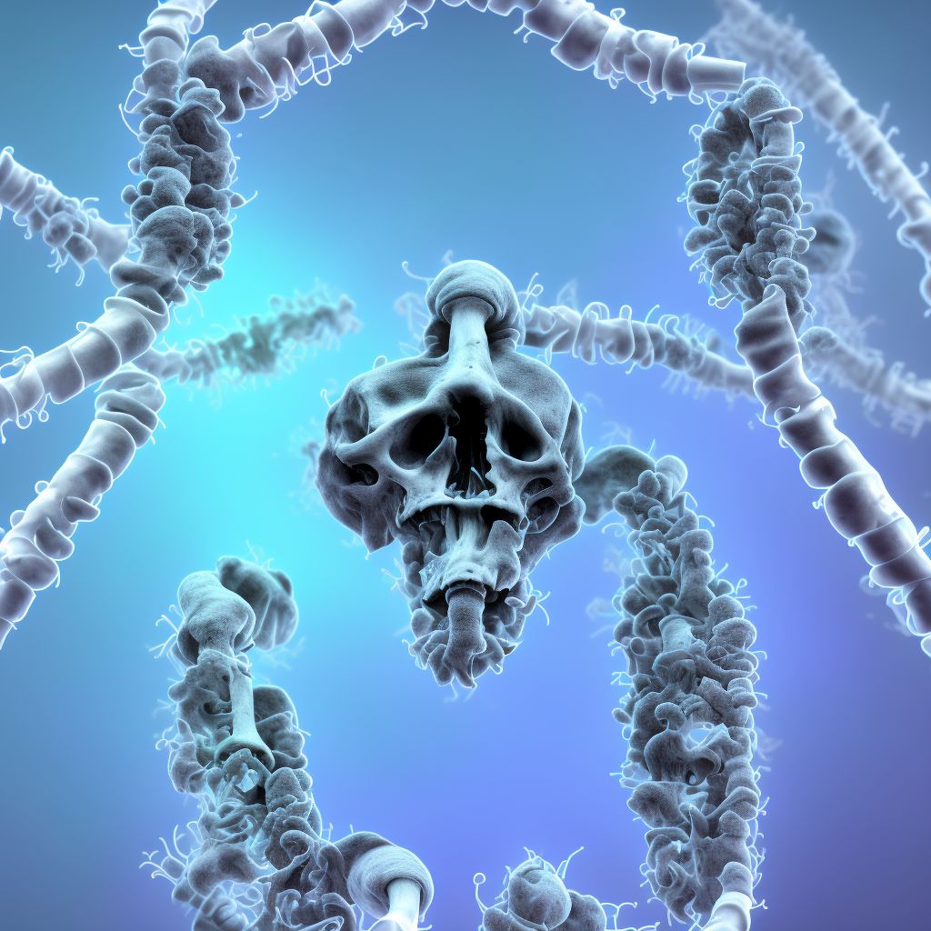 Idiopathic aseptic necrosis of left humerus digital illustration