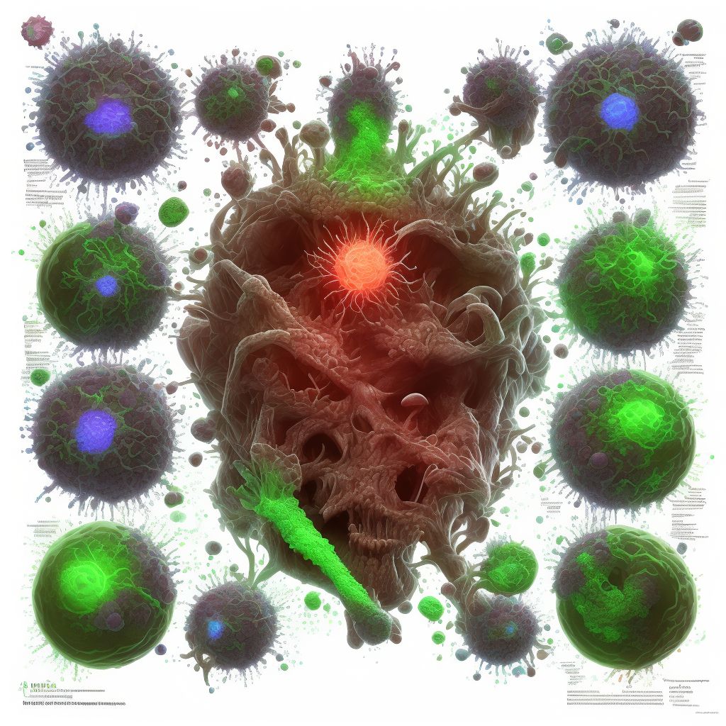 Idiopathic aseptic necrosis of left finger(s) digital illustration