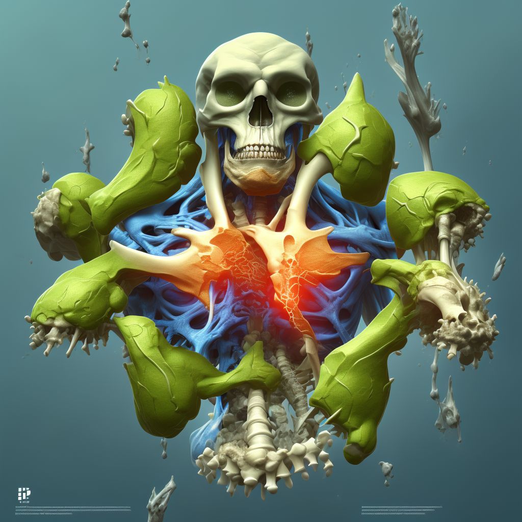 Hypertrophy of bone, unspecified hand digital illustration