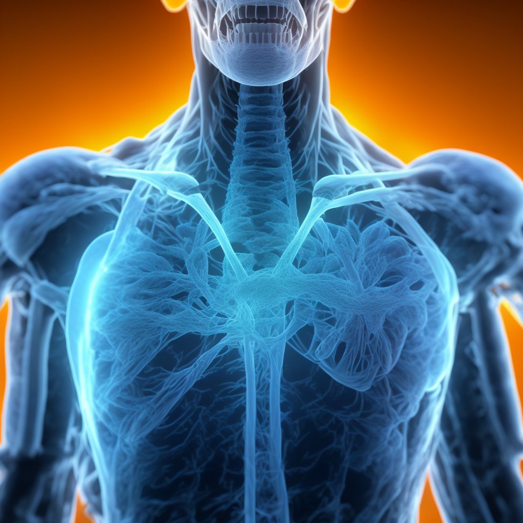 Subluxation stenosis of neural canal of thoracic region digital illustration