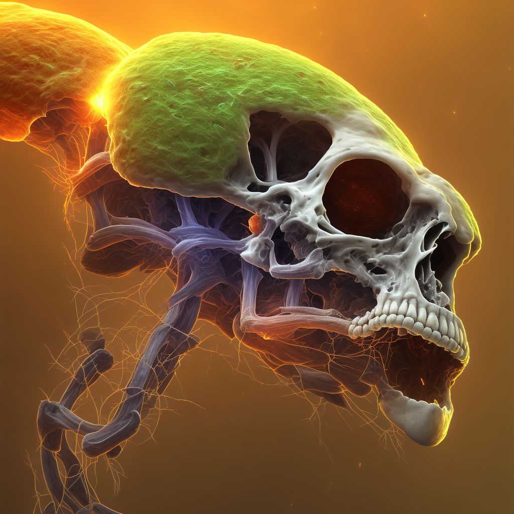 Osseous stenosis of neural canal of rib cage digital illustration