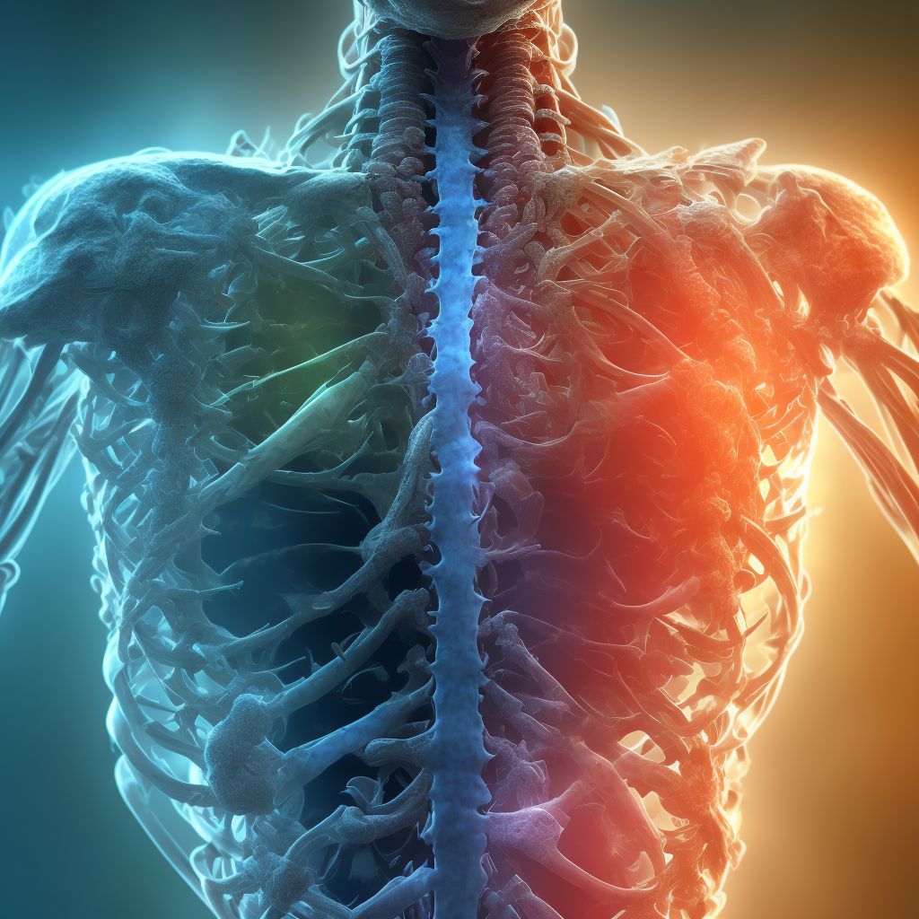 Other biomechanical lesions of rib cage digital illustration