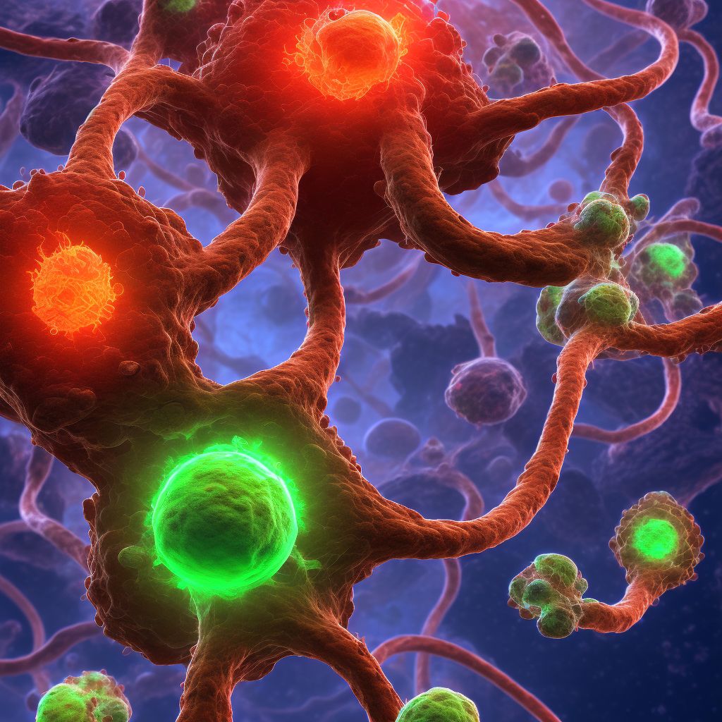 Rapidly progressive nephritic syndrome with focal and segmental glomerular lesions digital illustration
