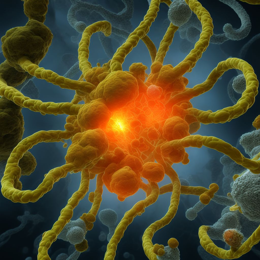 Nephrotic syndrome with diffuse membranous glomerulonephritis digital illustration