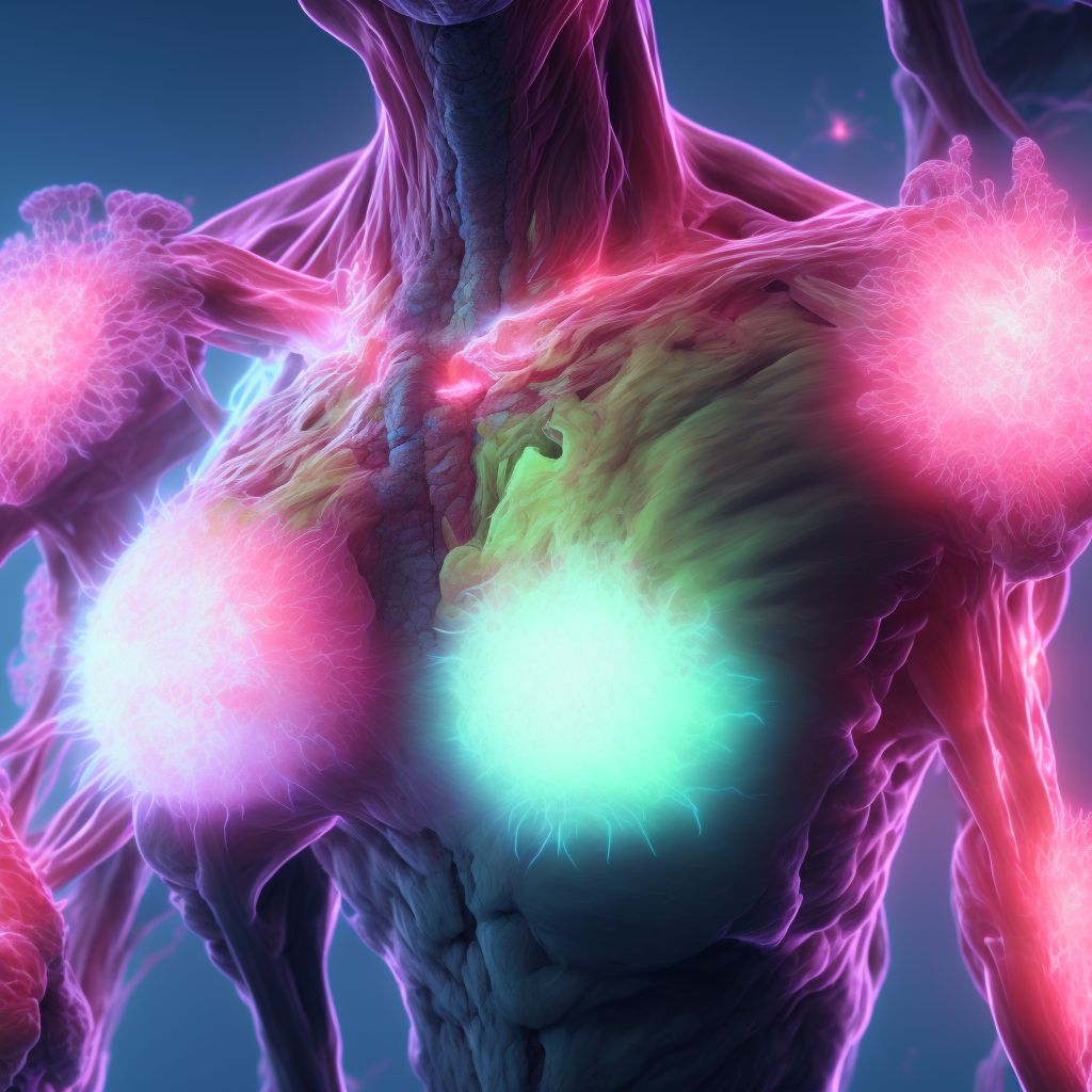 Fibrosclerosis of unspecified breast digital illustration