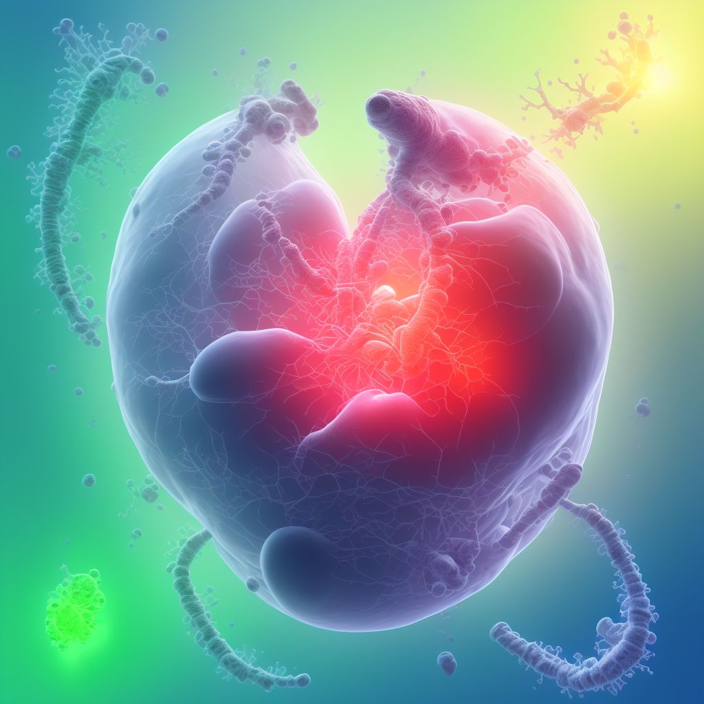 Maternal care for abnormalities of the fetal heart rate or rhythm, first trimester, fetus 5 digital illustration