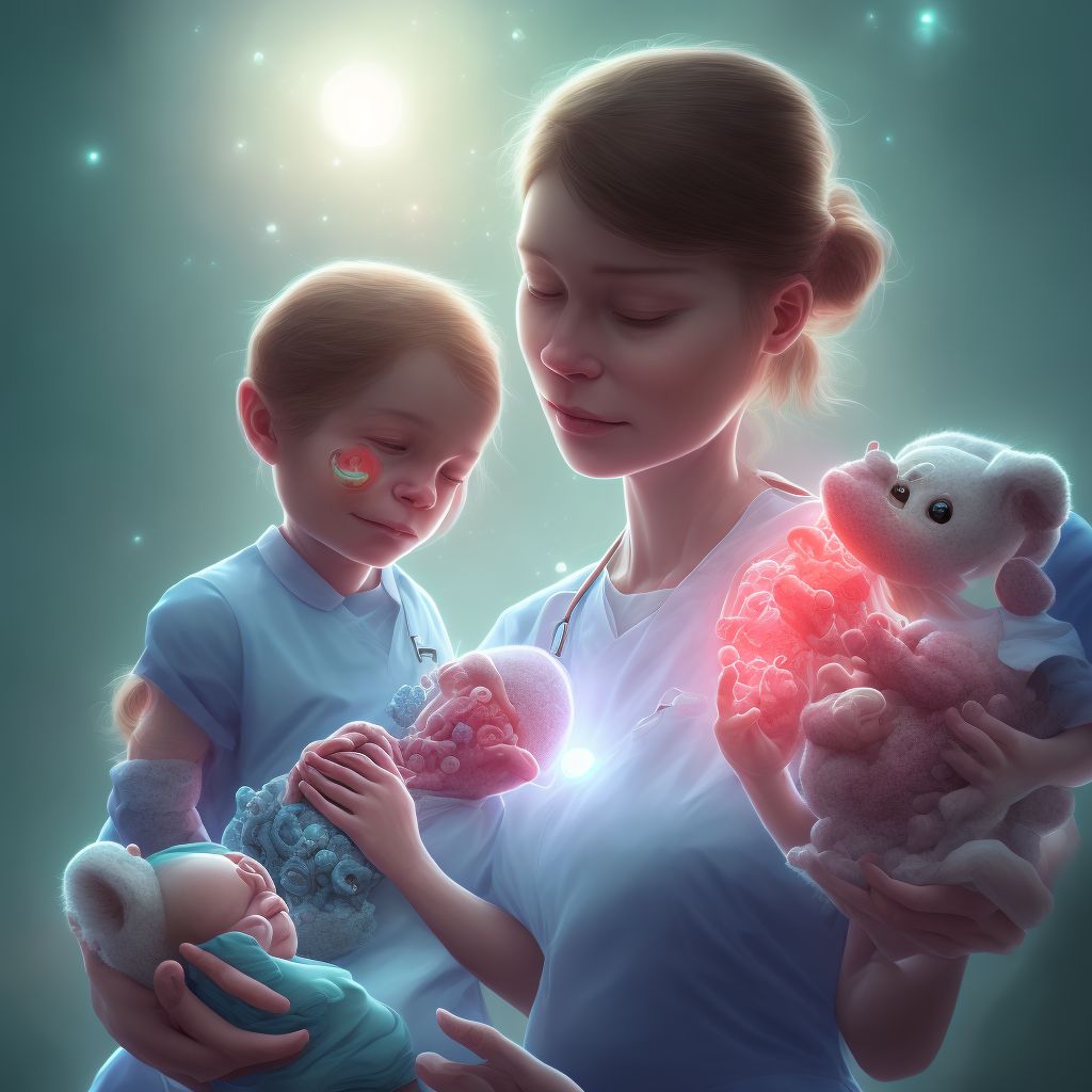 Maternal care for other specified fetal problems, third trimester, other fetus digital illustration