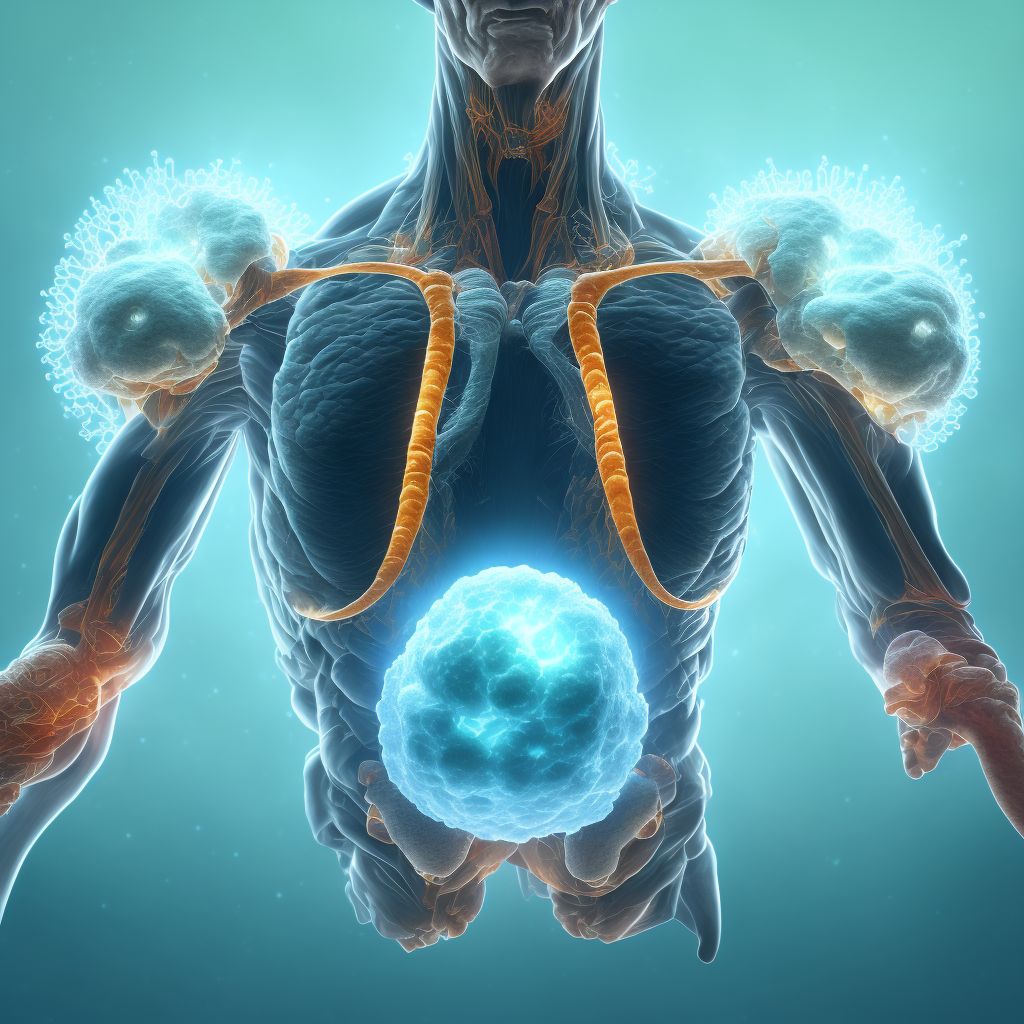 Obstructed labor due to shoulder presentation, fetus 5 digital illustration
