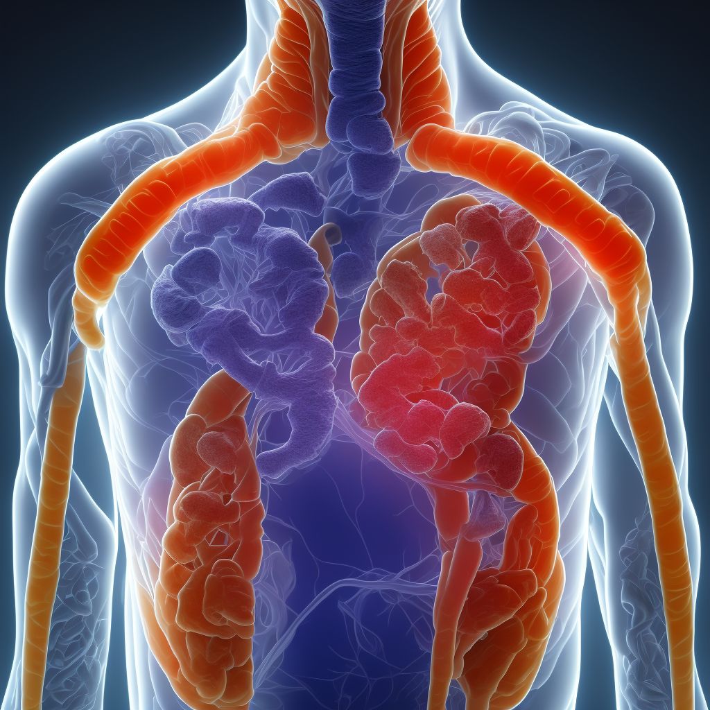 Congenital tracheo-esophageal fistula without atresia digital illustration