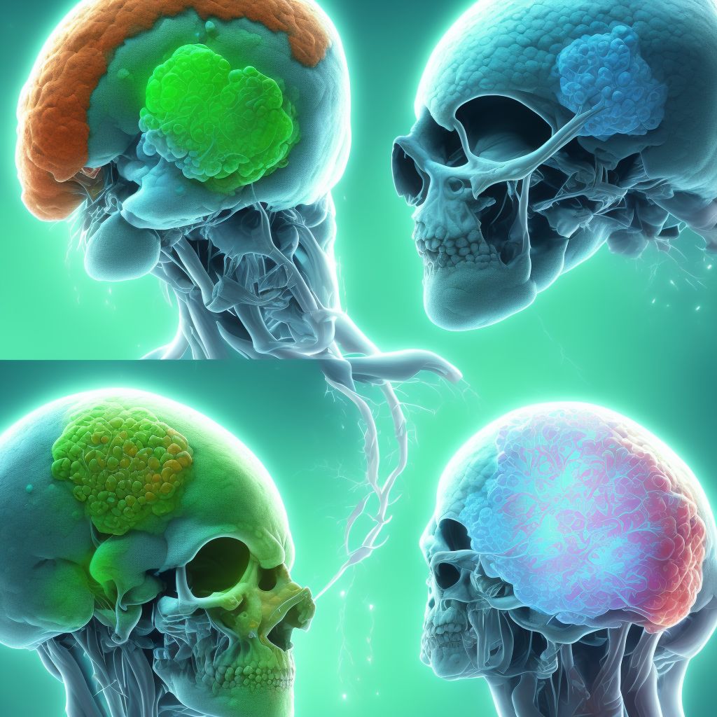 Abrasion of scalp, sequela digital illustration