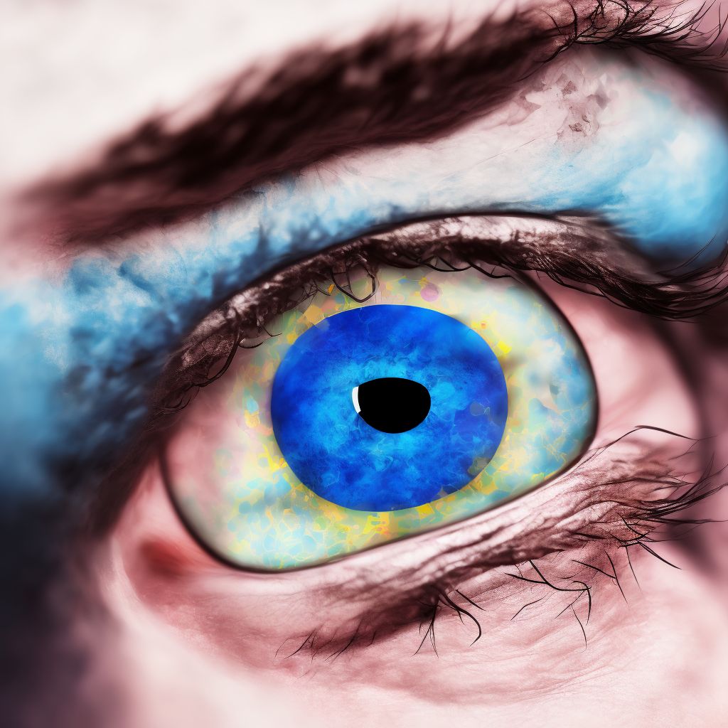Abrasion of unspecified eyelid and periocular area, initial encounter digital illustration