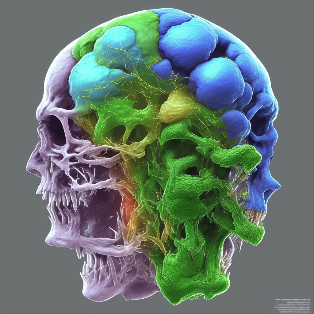 Other superficial bite of other part of head, sequela digital illustration