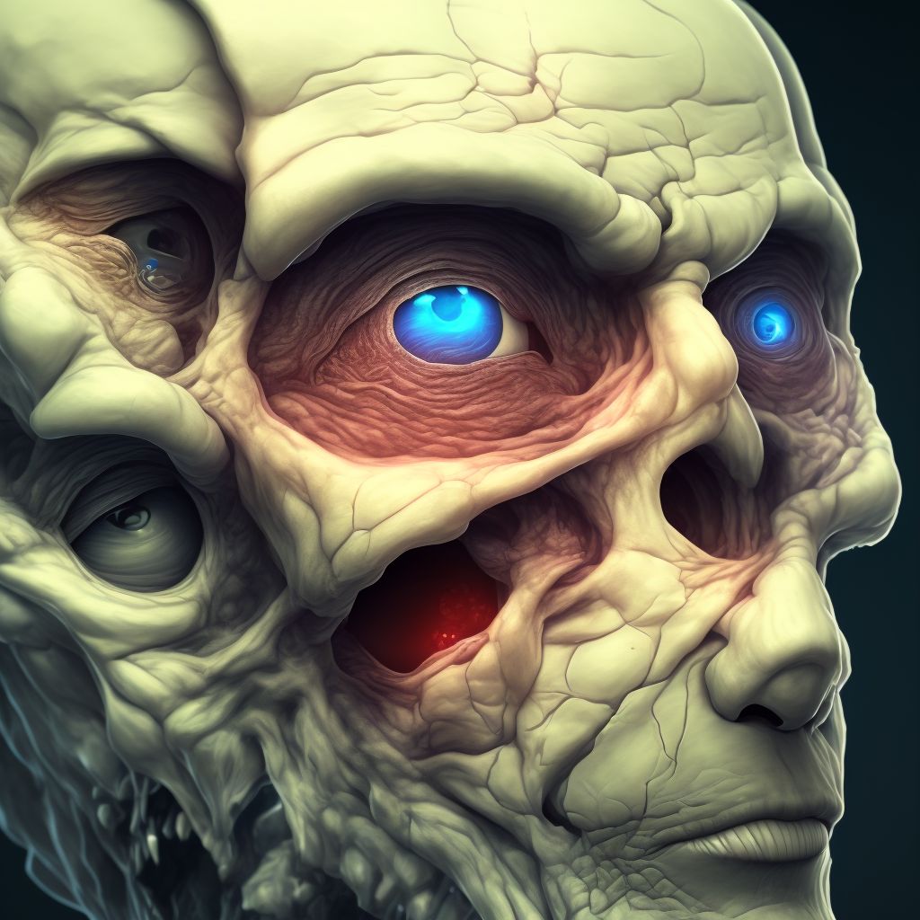 Unspecified open wound of right eyelid and periocular area, subsequent encounter digital illustration