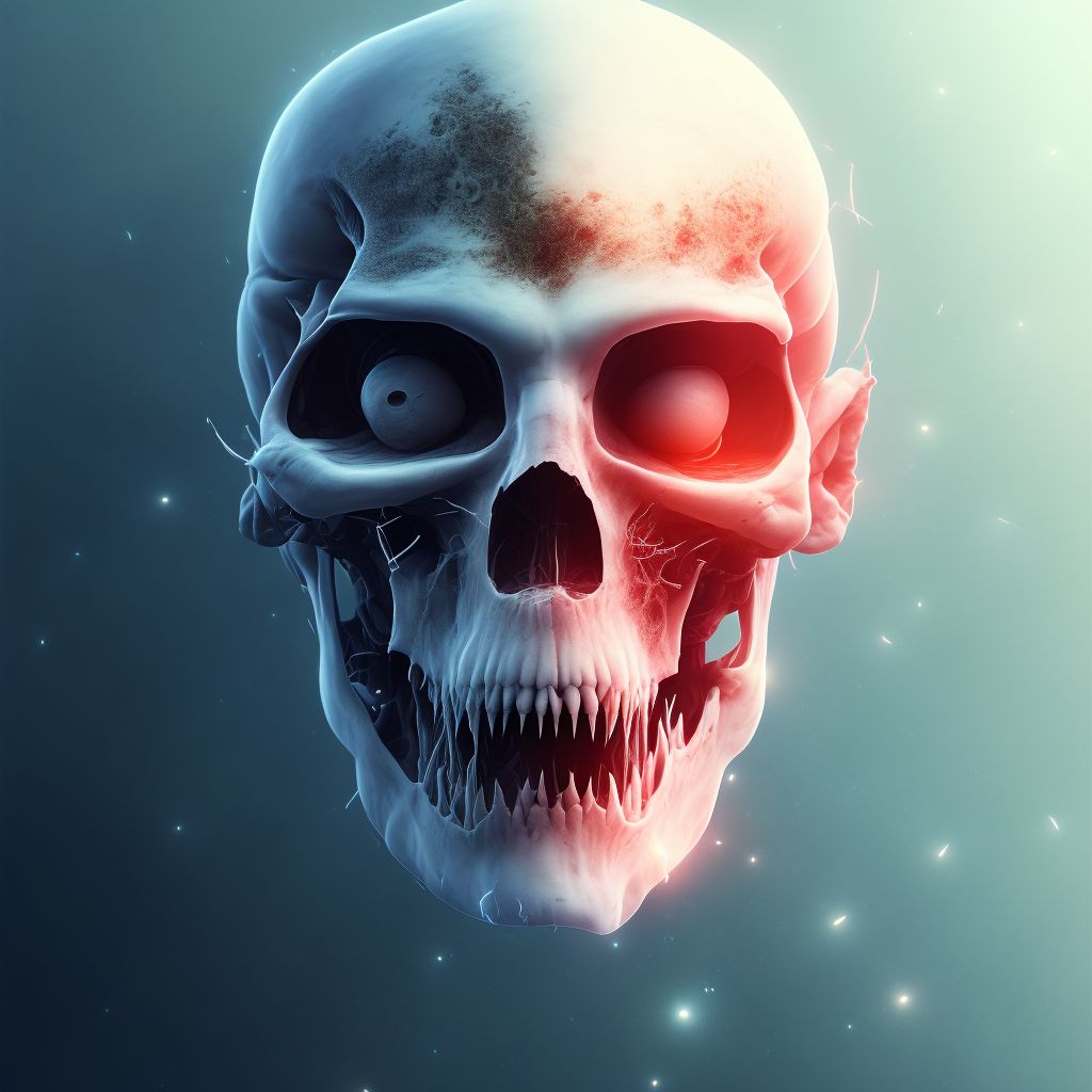 Puncture wound without foreign body of nose, initial encounter digital illustration