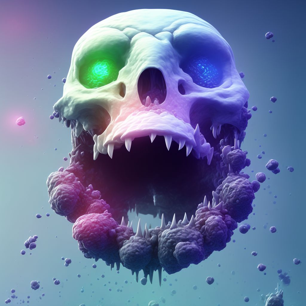 Open bite of nose, sequela digital illustration