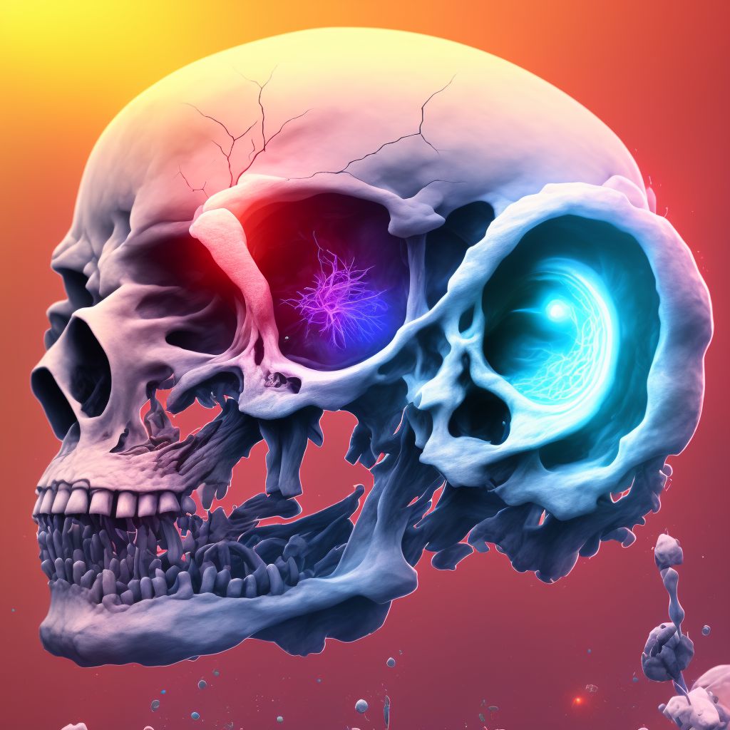 Unspecified open wound of unspecified ear, subsequent encounter digital illustration