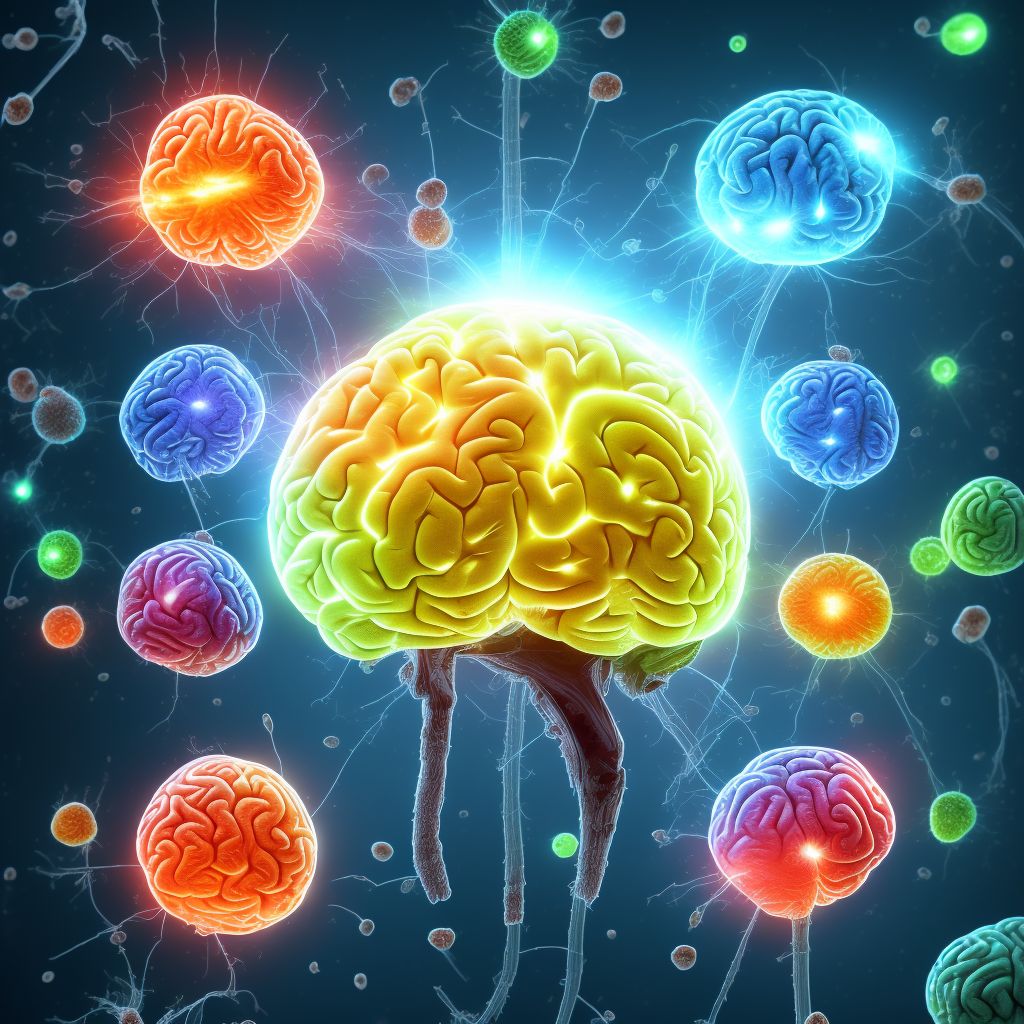 Primary blast injury of brain, not elsewhere classified with loss of consciousness of 30 minutes or less, sequela digital illustration
