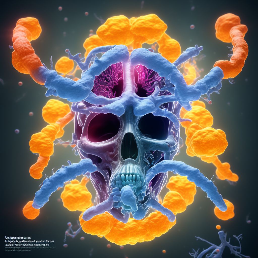 Unspecified intracranial injury without loss of consciousness, sequela digital illustration