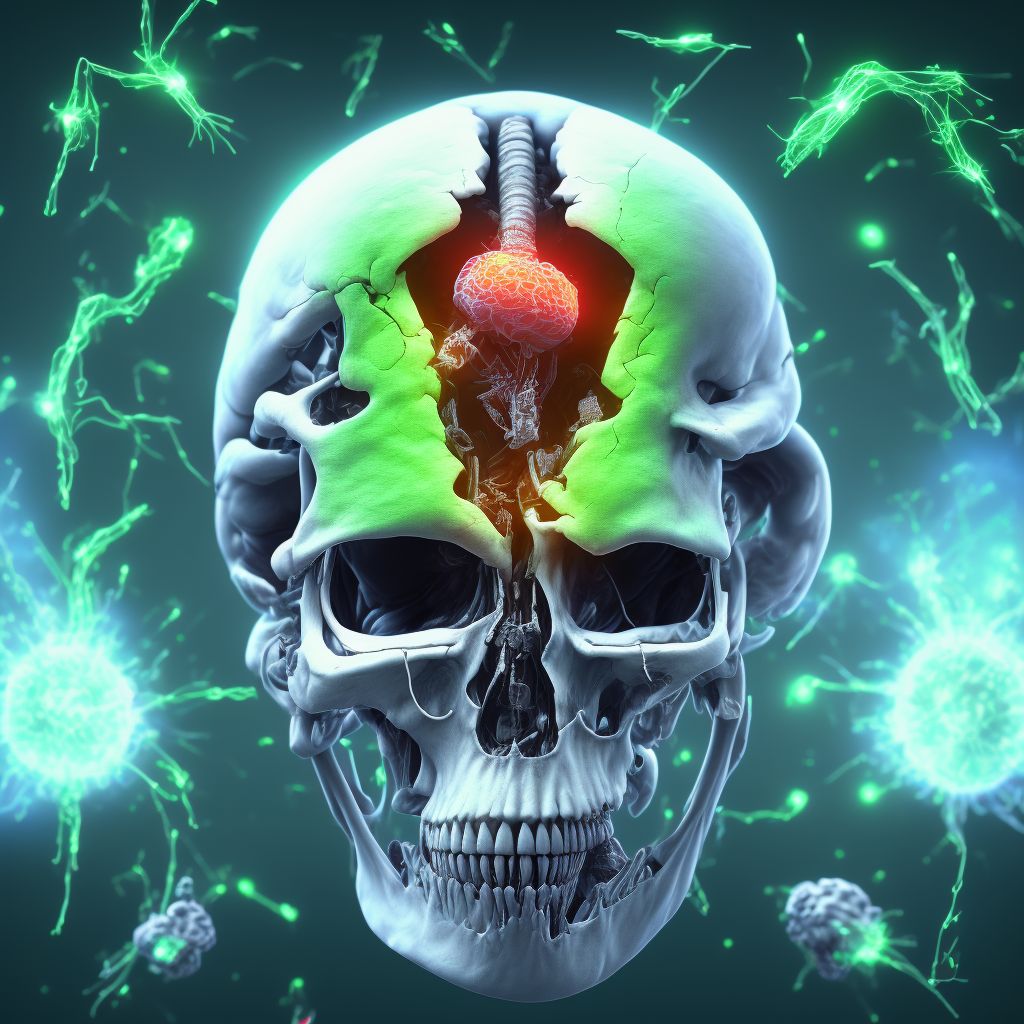 Unspecified injury of head, subsequent encounter digital illustration