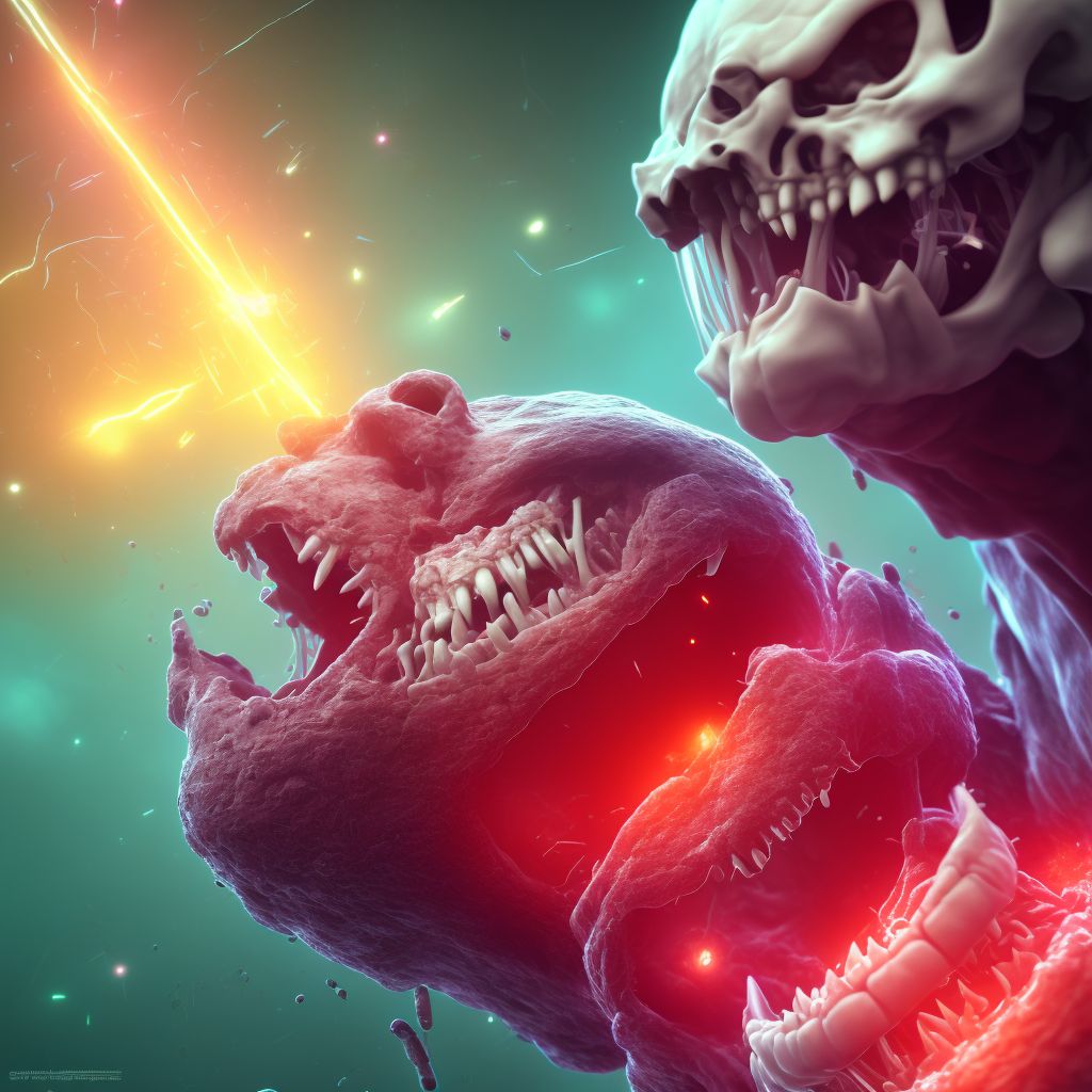 Unspecified open wound of vocal cord, initial encounter digital illustration