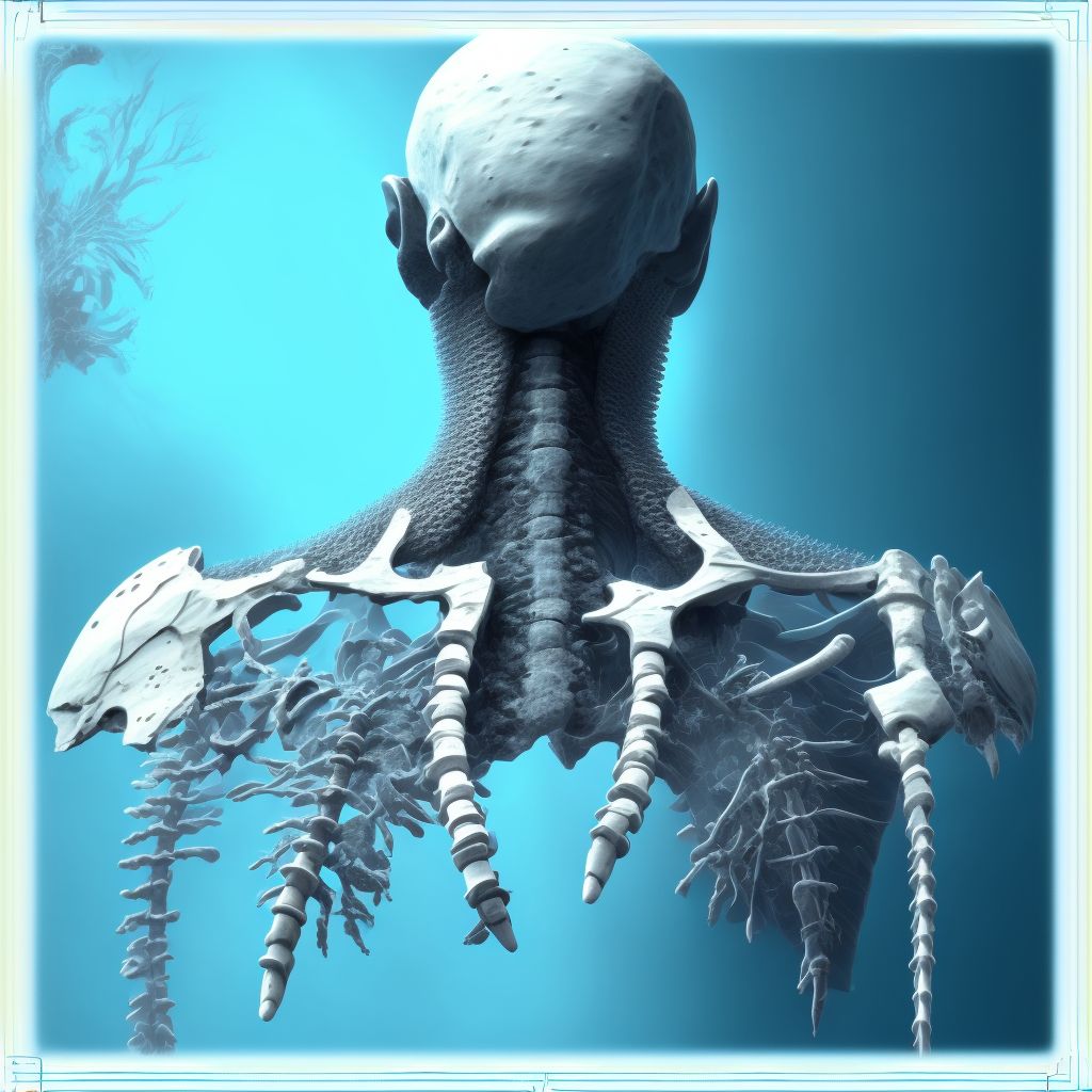 Other traumatic displaced spondylolisthesis of second cervical vertebra, subsequent encounter for fracture with nonunion digital illustration