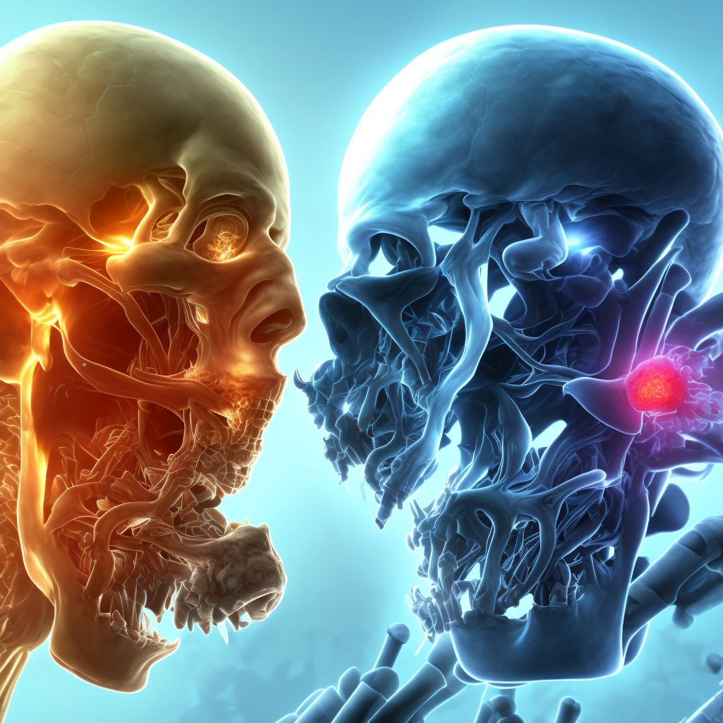 Concussion and edema of cervical spinal cord, initial encounter digital illustration