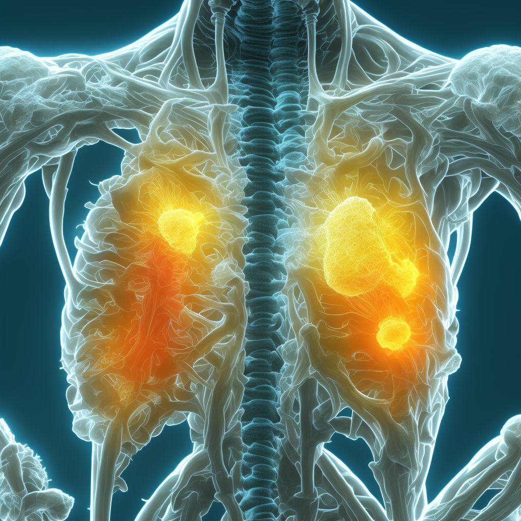Central cord syndrome at C3 level of cervical spinal cord, initial encounter digital illustration
