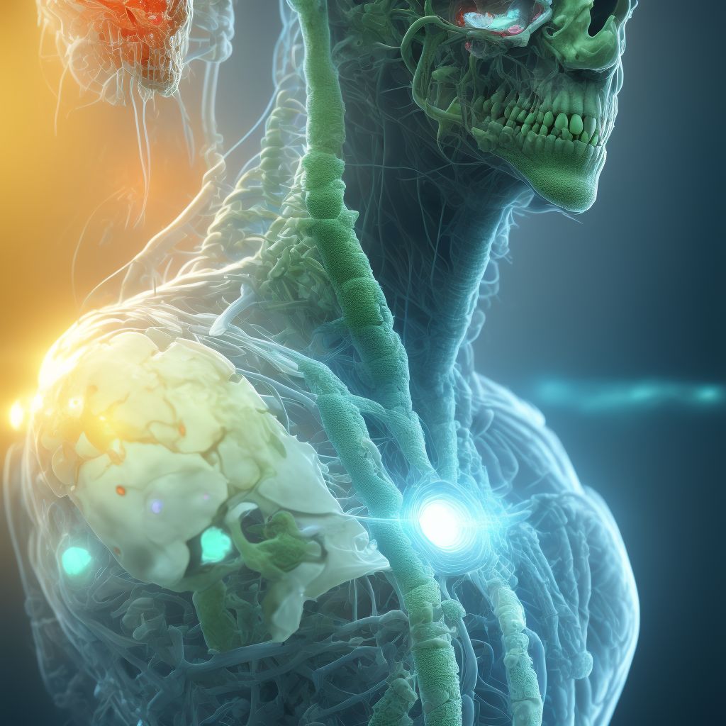 Other specified injuries of unspecified part of neck, subsequent encounter digital illustration