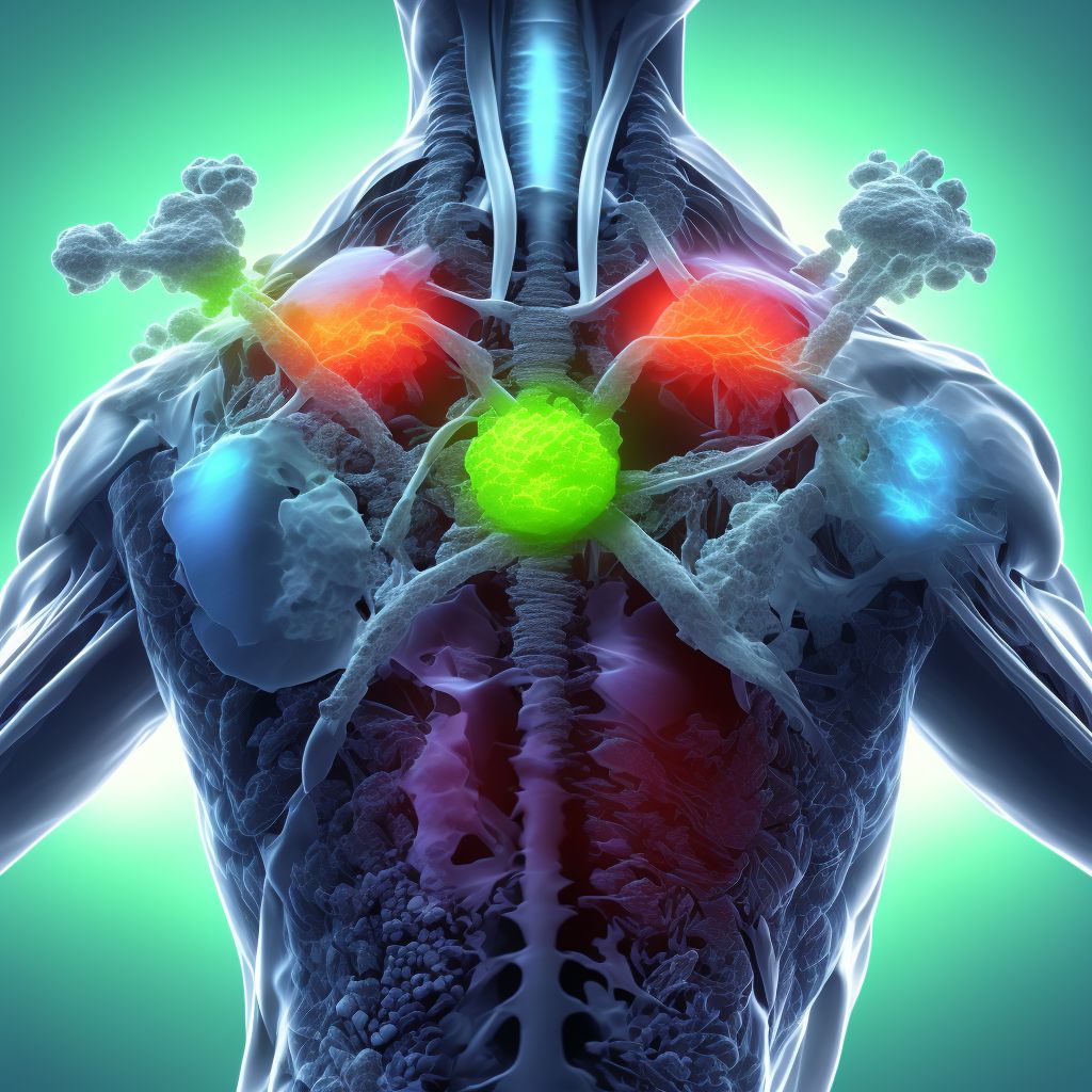 Other fracture of first thoracic vertebra, sequela digital illustration