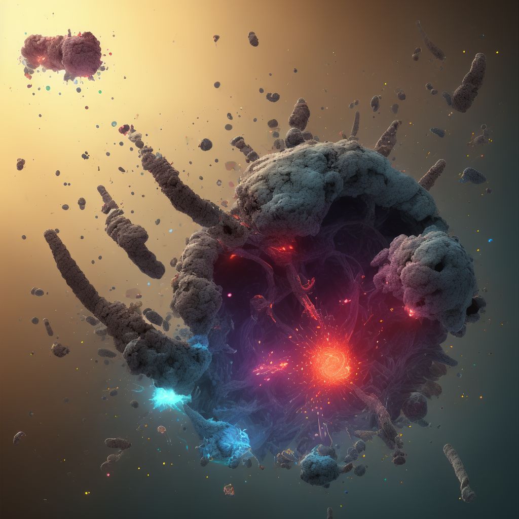 Laceration of other part of colon, subsequent encounter digital illustration