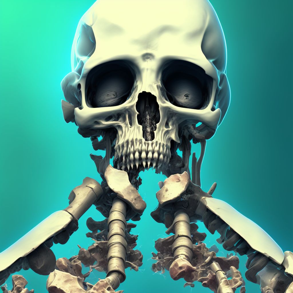 Unspecified nondisplaced fracture of surgical neck of right humerus, subsequent encounter for fracture with delayed healing digital illustration