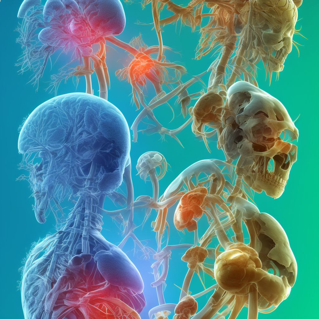 Injury of other nerves at shoulder and upper arm level, left arm, sequela digital illustration