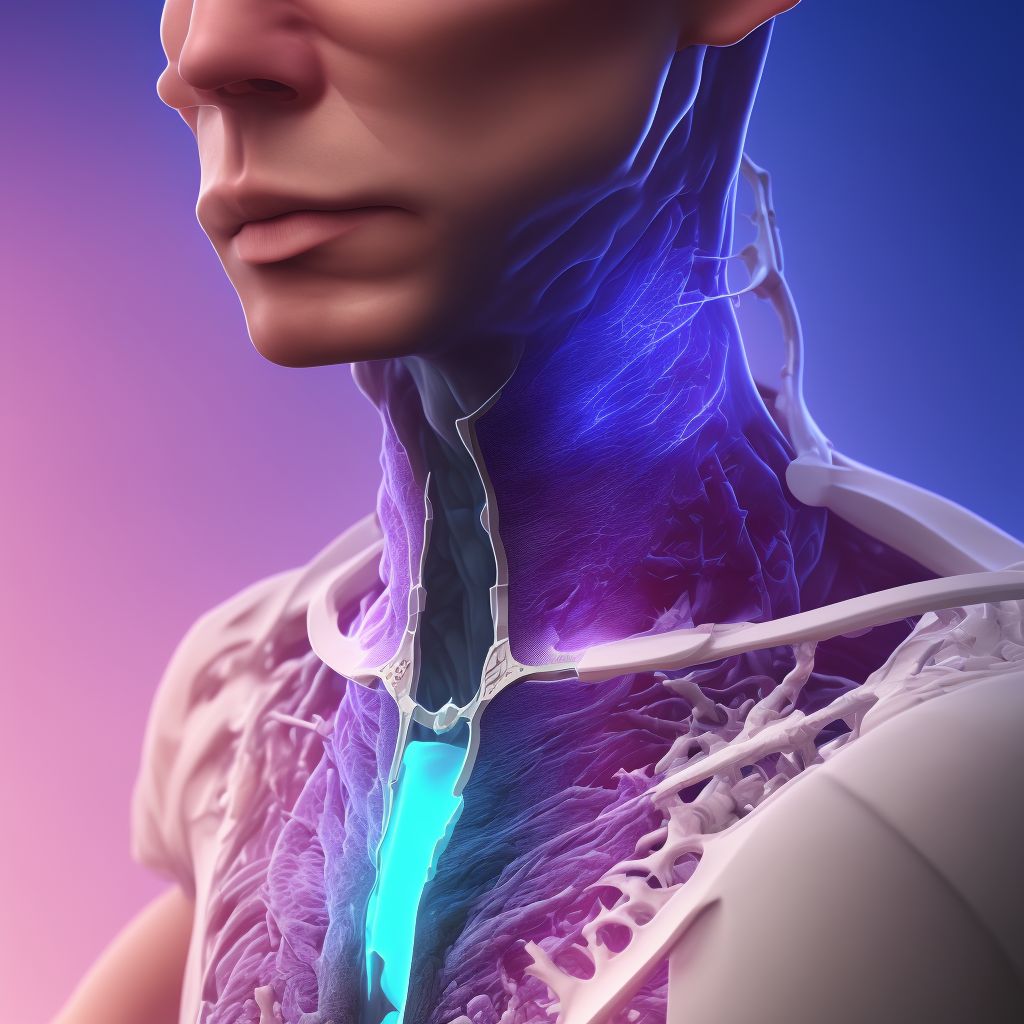 Nondisplaced fracture of neck of unspecified radius, sequela digital illustration