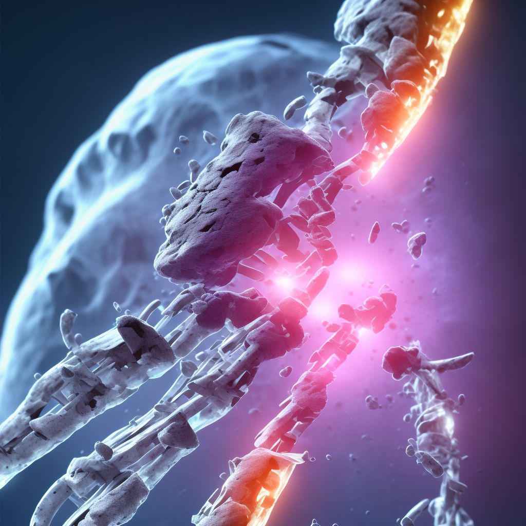 Displaced fracture of right ulna styloid process, subsequent encounter for closed fracture with malunion digital illustration