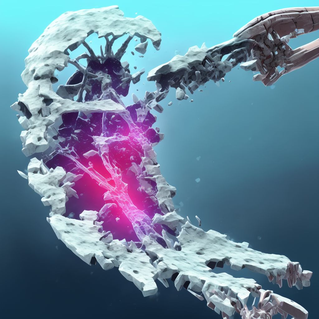 Other fracture of lower end of unspecified ulna, initial encounter for closed fracture digital illustration