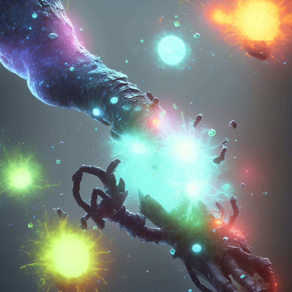 Blister (nonthermal) of right wrist, initial encounter digital illustration