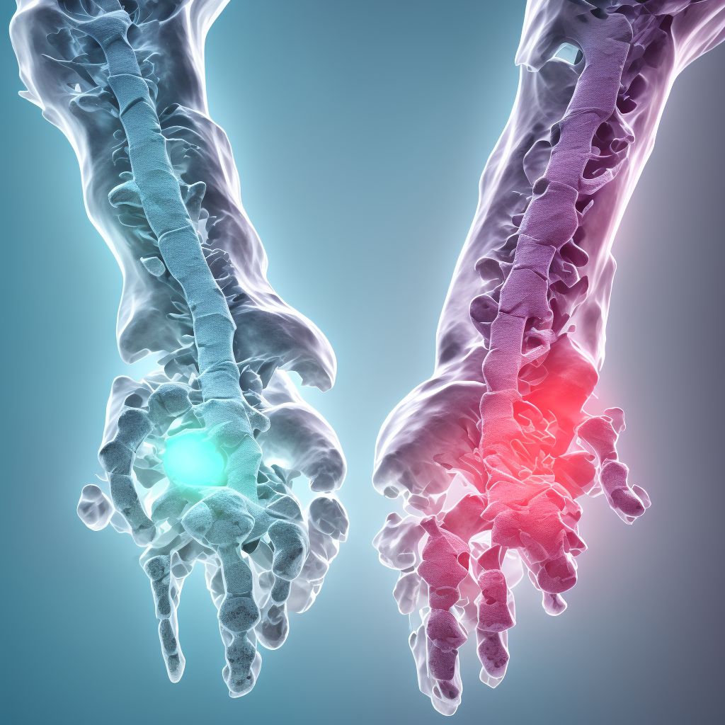 Unspecified fracture of navicular [scaphoid] bone of left wrist, sequela digital illustration